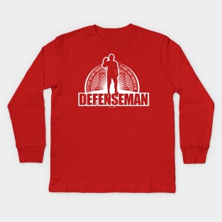 Hockey Defenseman Kids Long Sleeve T-Shirt